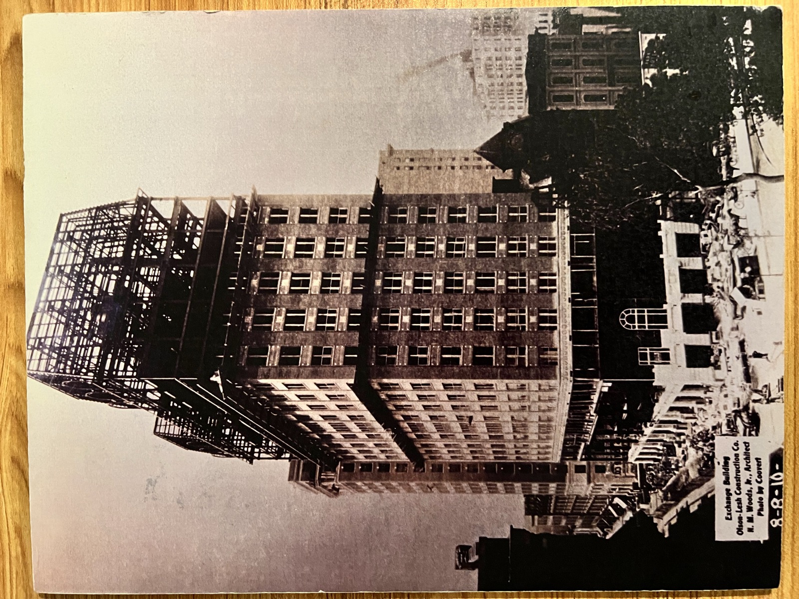 Exchange Building steel frame, circa 1910