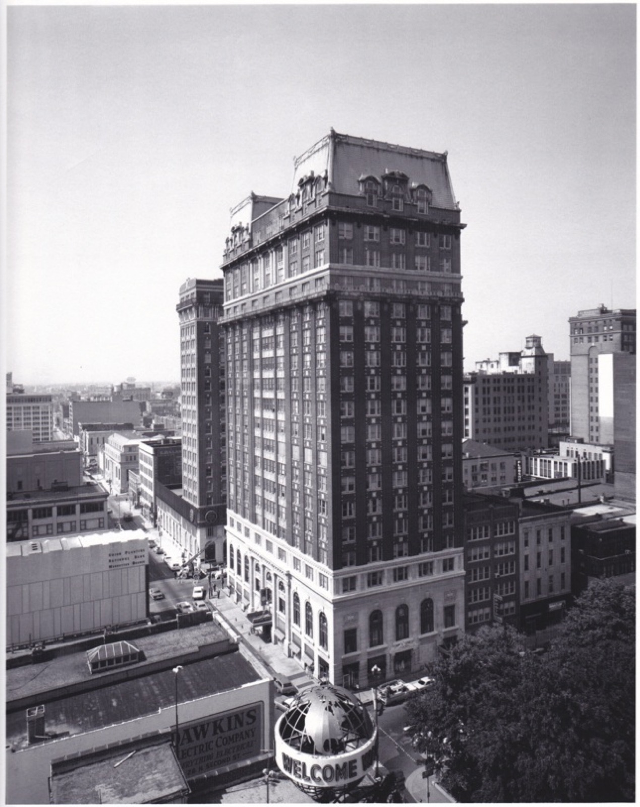 Vintage aerial of the Exchange Building